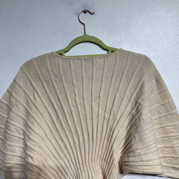 Club Monaco Cream Dolman Short Sleeve Side Tie Sweater Sz S - Picture 7 of 11